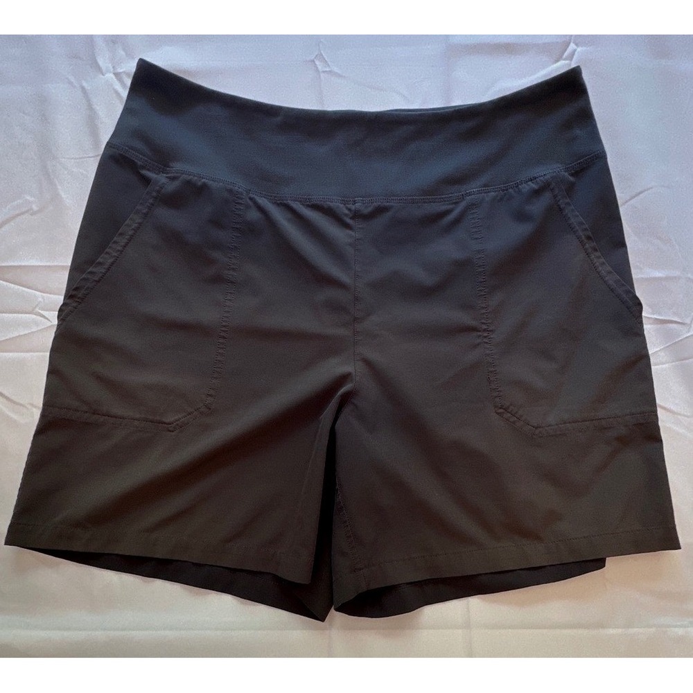Patagonia Happy Hike Shorts Womens L Black Stretch Hiking Gorpcore Outdoor